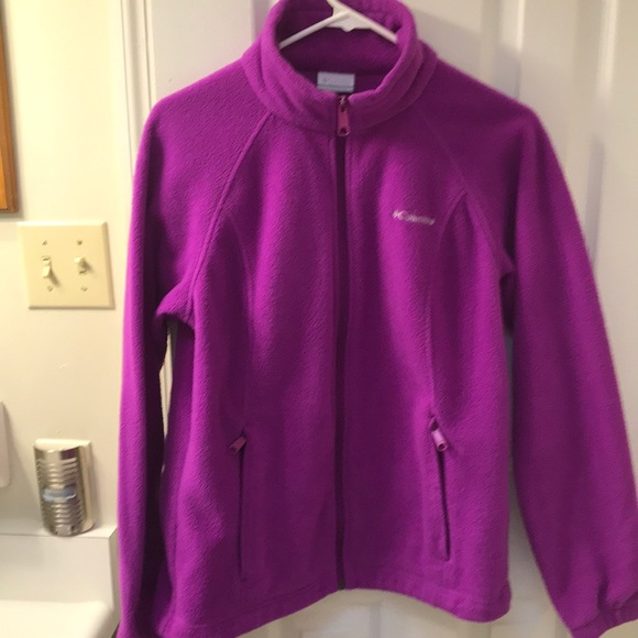 Columbia Tops - Columbia purple fleece zip front jacket